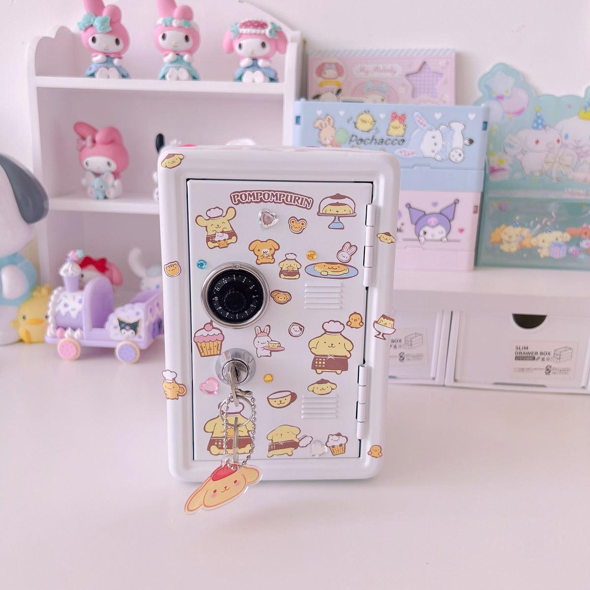 Kawaii Safe Box Desktop Organizer with Piggy Bank Functionality