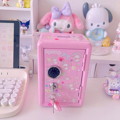 Kawaii Safe Box Desktop Organizer with Piggy Bank Functionality