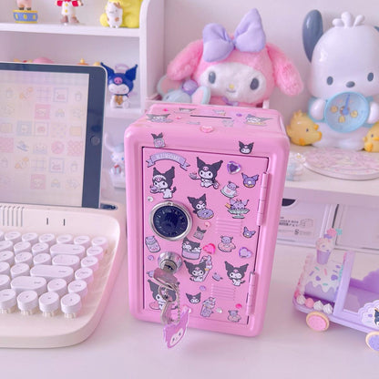 Kawaii Safe Box Desktop Organizer with Piggy Bank Functionality