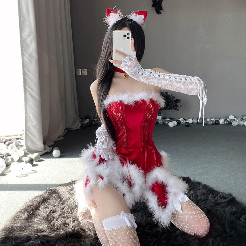 Santa’s lil helper cosplay - christmas dress - dresses - cosplay - cosplaying