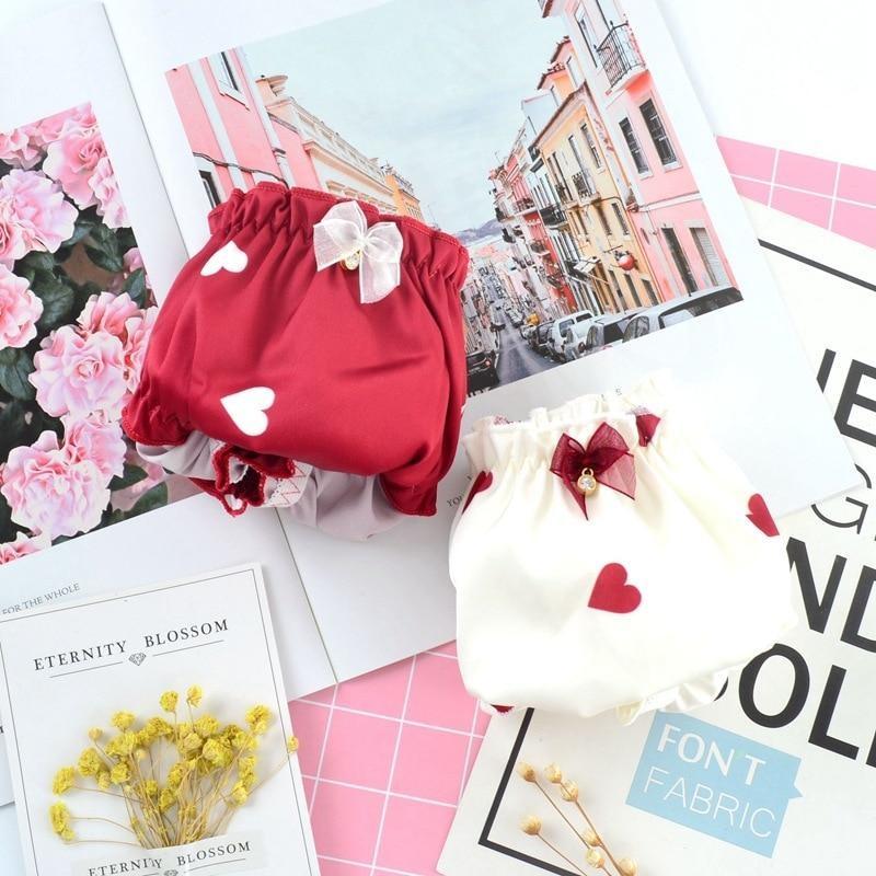 Satin Heart Panties - underwear