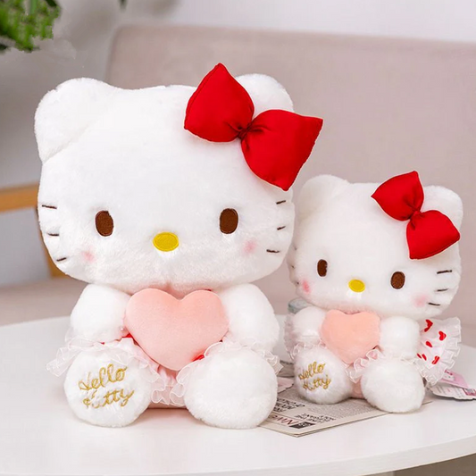 Kitty Heart with Bow Plush Doll SK848