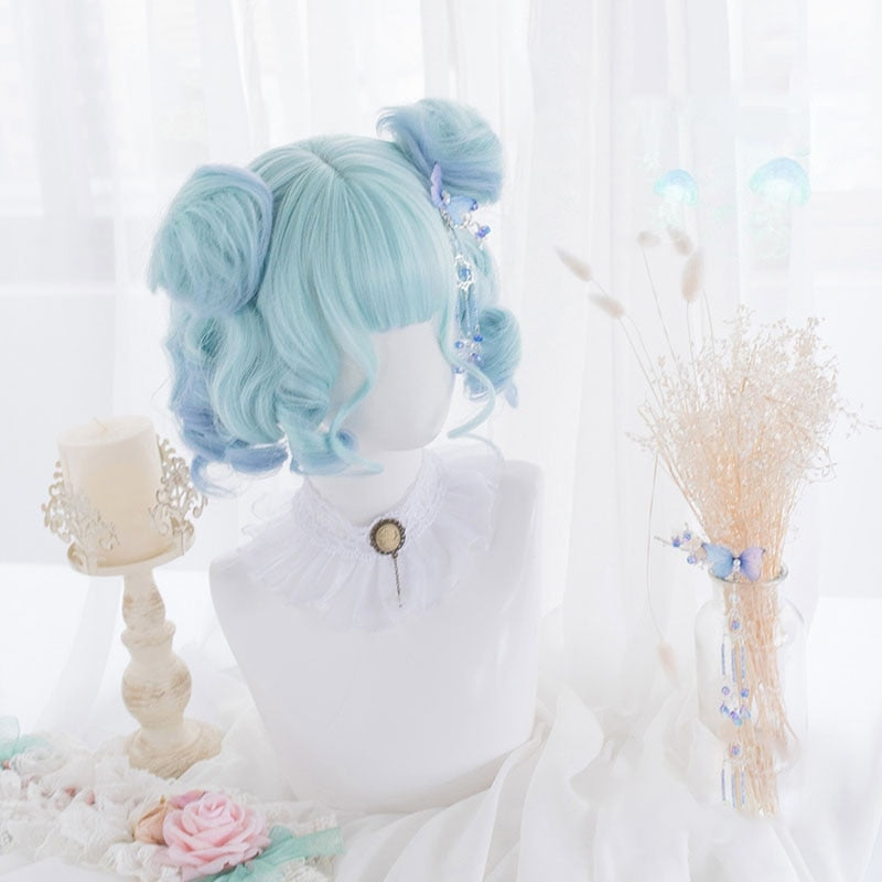 Shades Of Blue Bob Wig - kanekalon, lolita bag, wig, wigs Kawaii Babe
