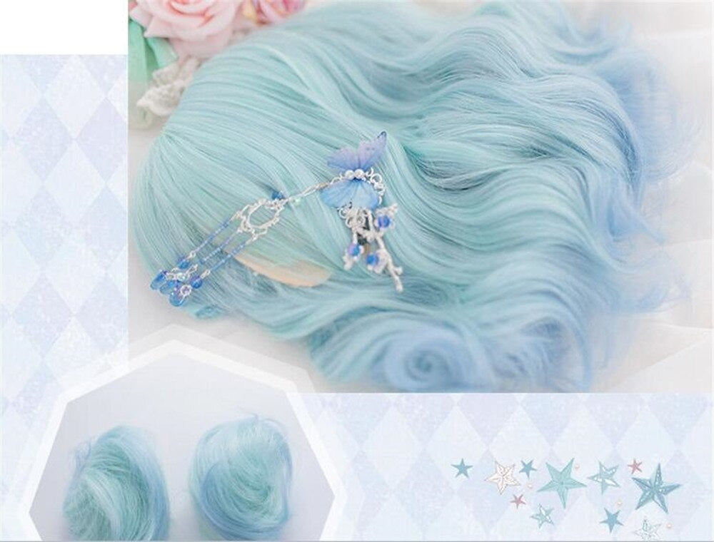 Shades Of Blue Bob Wig - kanekalon, lolita bag, wig, wigs Kawaii Babe
