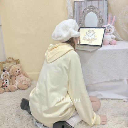 Sheep Candyfloss Hoodie - fairy kei, hooded, hoodie, hoodies, kawaii