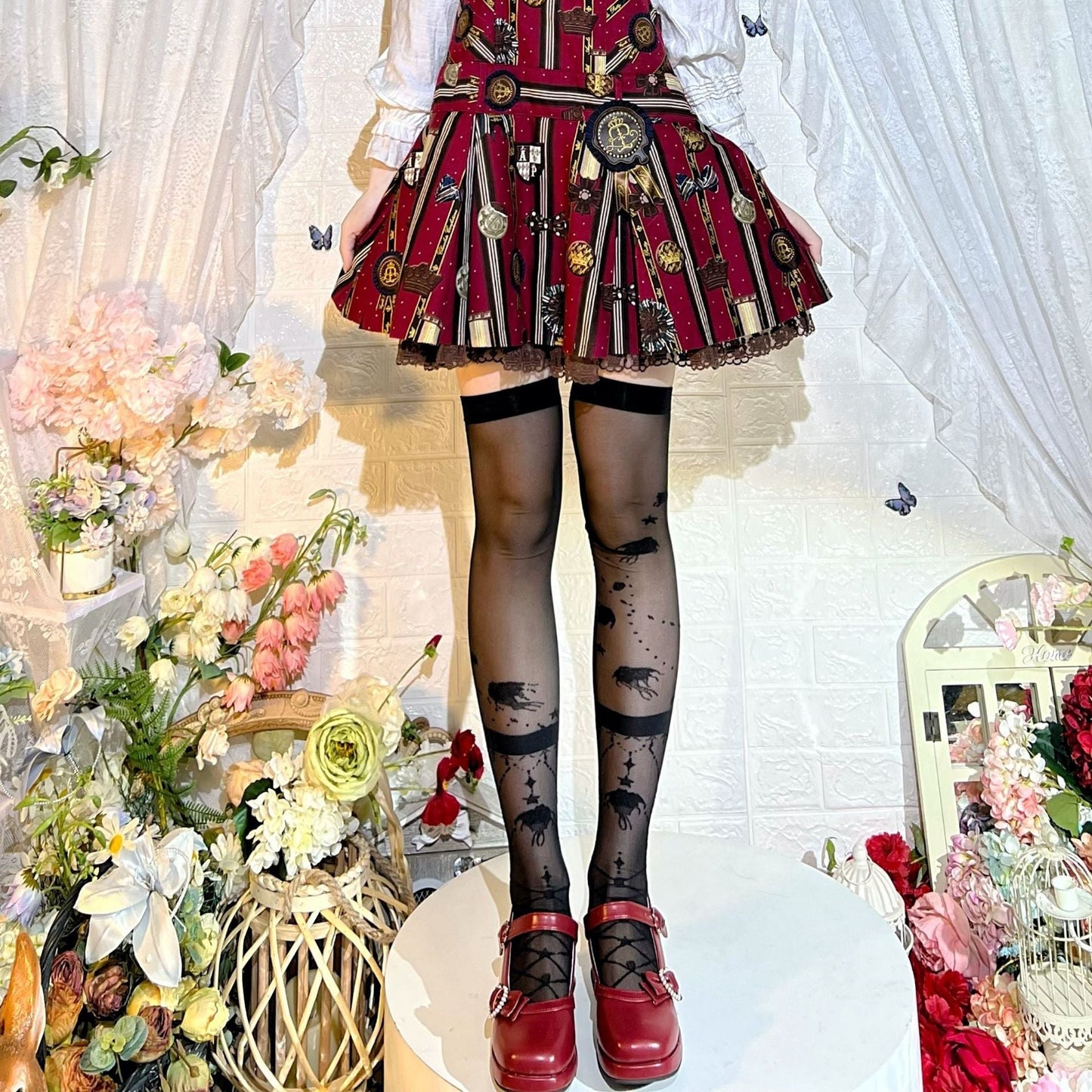 Sheer Lolita Nylon Thigh Highs - nylon, nylons, socks, stockings, tights Kawaii Babe