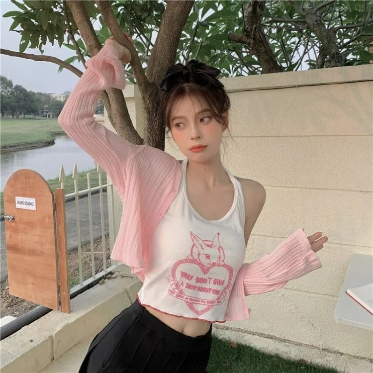 They Don’t Give A Shit Halter Top - angel, angelcore, angelic, angels, baby lamb