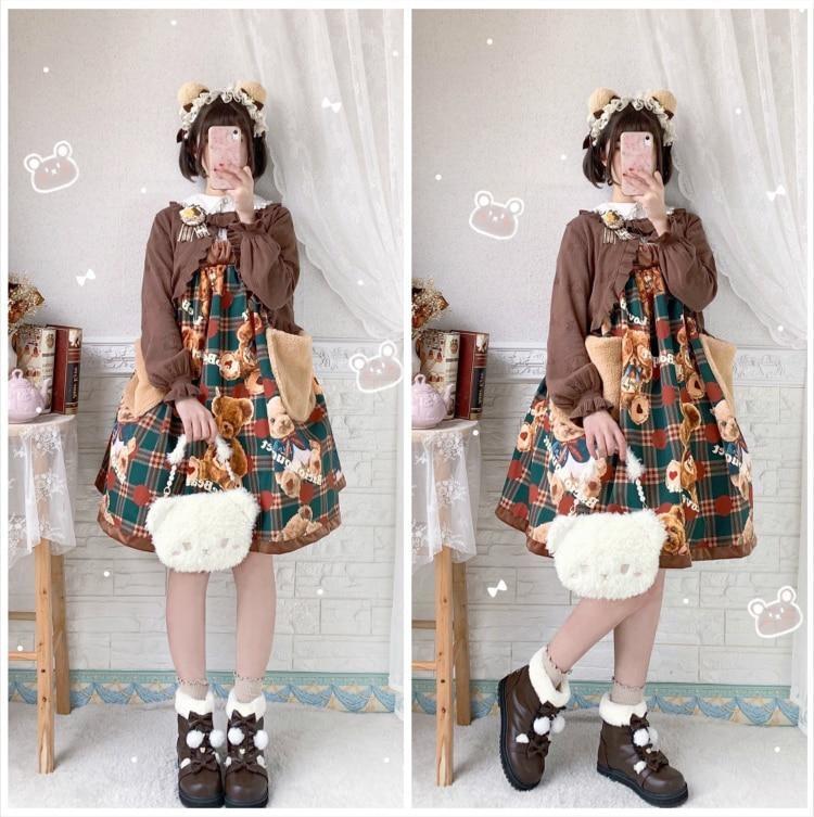 Snowy Bear Booties - anke boots, ankle baby doll biker booties