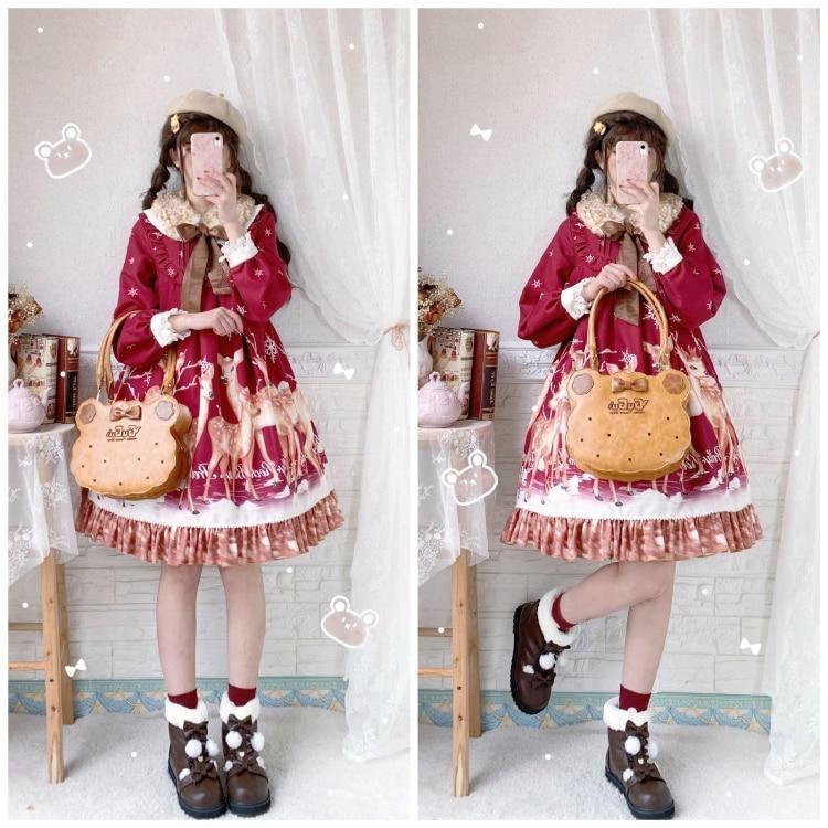 Snowy Bear Booties - anke boots, ankle baby doll biker booties