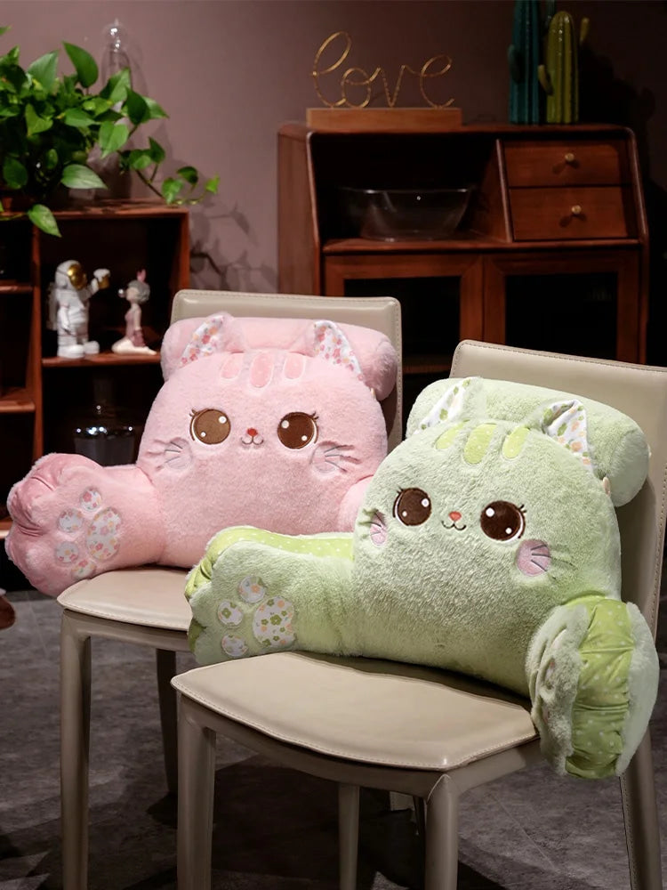 Kawaii snuggle paw kitten cat plush seat cushion pillow