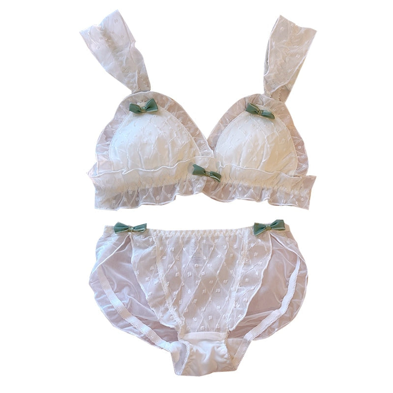 Soft Chiffon Princess Lingerie Set - angelcore, dollette, ethereal, fairycore, kawaii lingerie