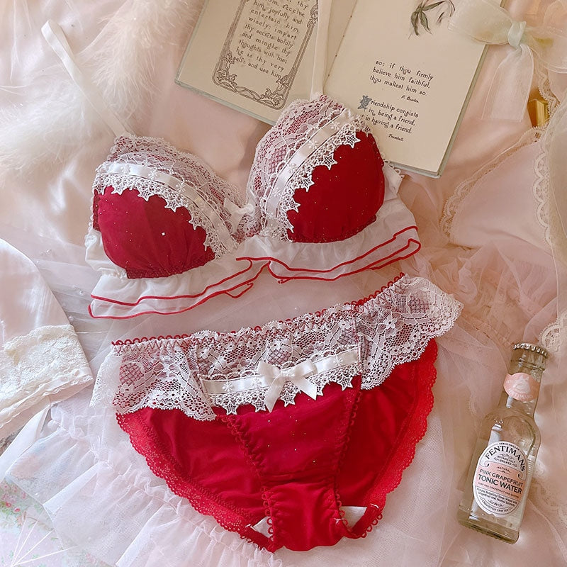 Soft Chiffon Princess Lingerie Set - angelcore, dollette, ethereal, fairycore, kawaii lingerie