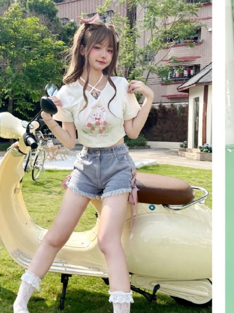 Spring Bunny Crop Top - crop top, crop tops, easter, shirts Kawaii Babe