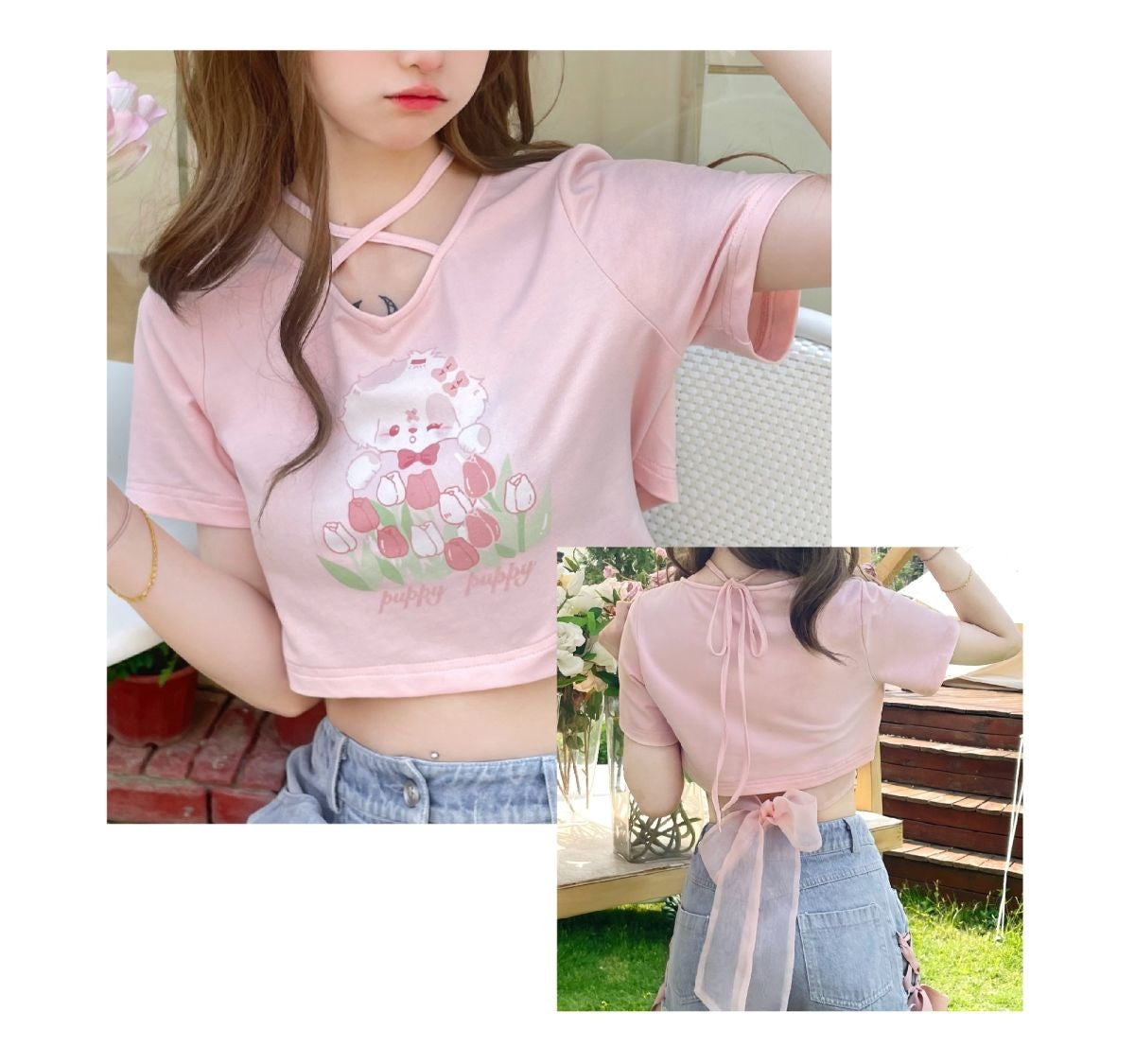 Spring Bunny Crop Top - crop top, crop tops, easter, shirts Kawaii Babe