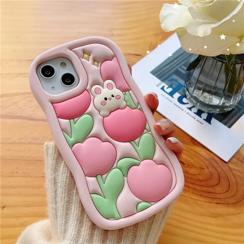 Spring tulip bunny iphone case - iphone - case - cases - phone
