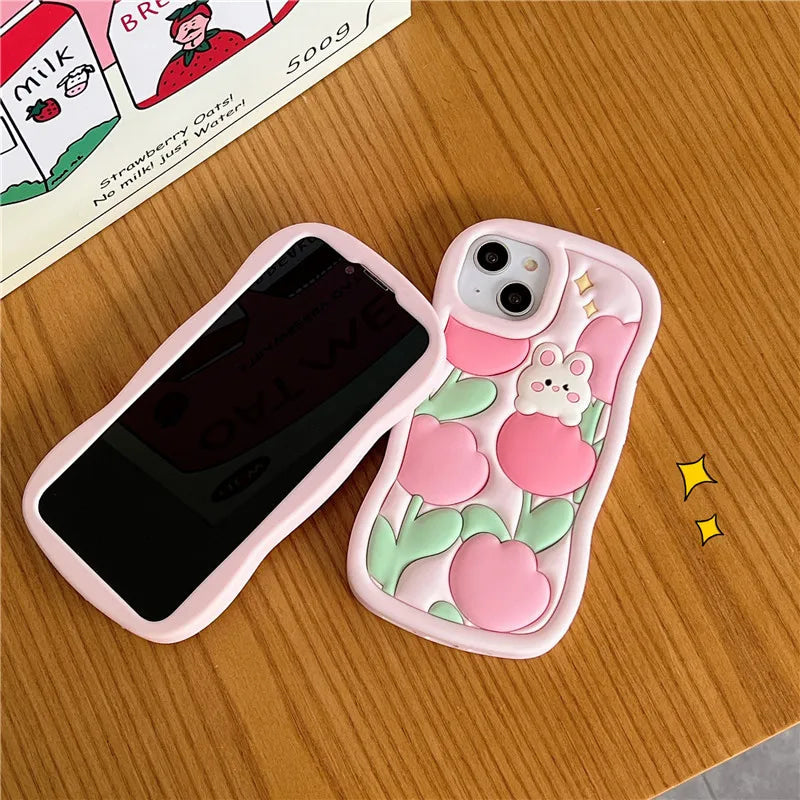Spring tulip bunny iphone case - iphone - case - cases - phone