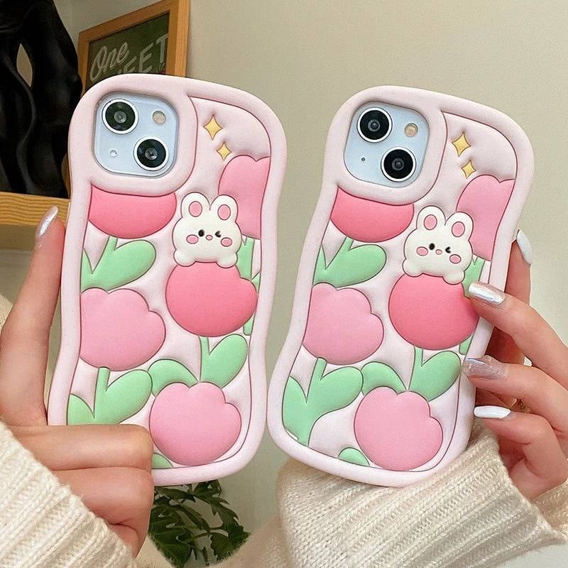 Spring tulip bunny iphone case - iphone - case - cases - phone