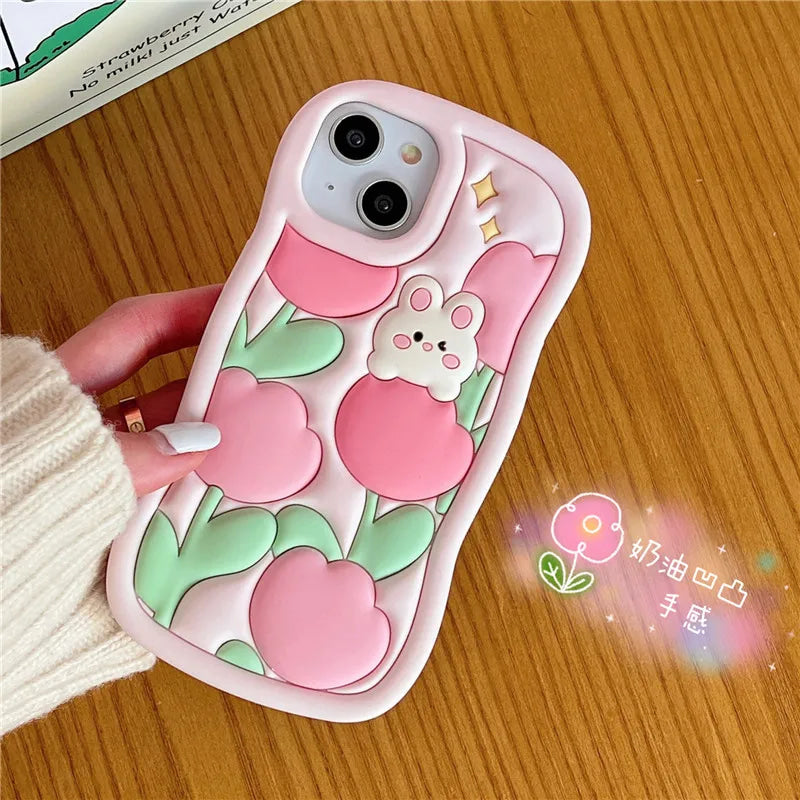 Spring tulip bunny iphone case - iphone - case - cases - phone