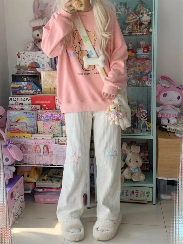 Star Girl Pants - fairy-kei, jogging pants, pants, star Kawaii Babe