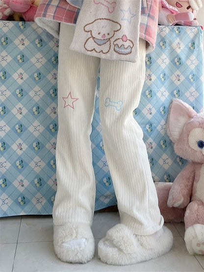 Star Girl Pants - fairy-kei, jogging pants, pants, star Kawaii Babe