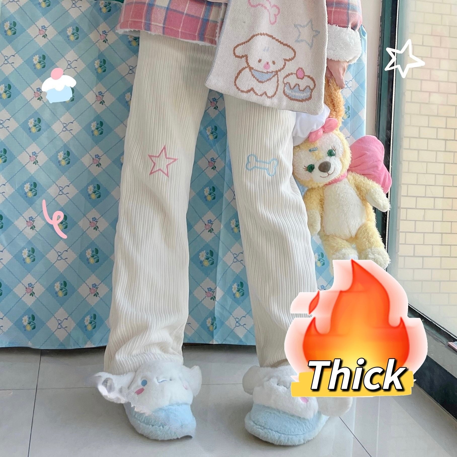Star Girl Pants - fairy-kei, jogging pants, pants, star Kawaii Babe