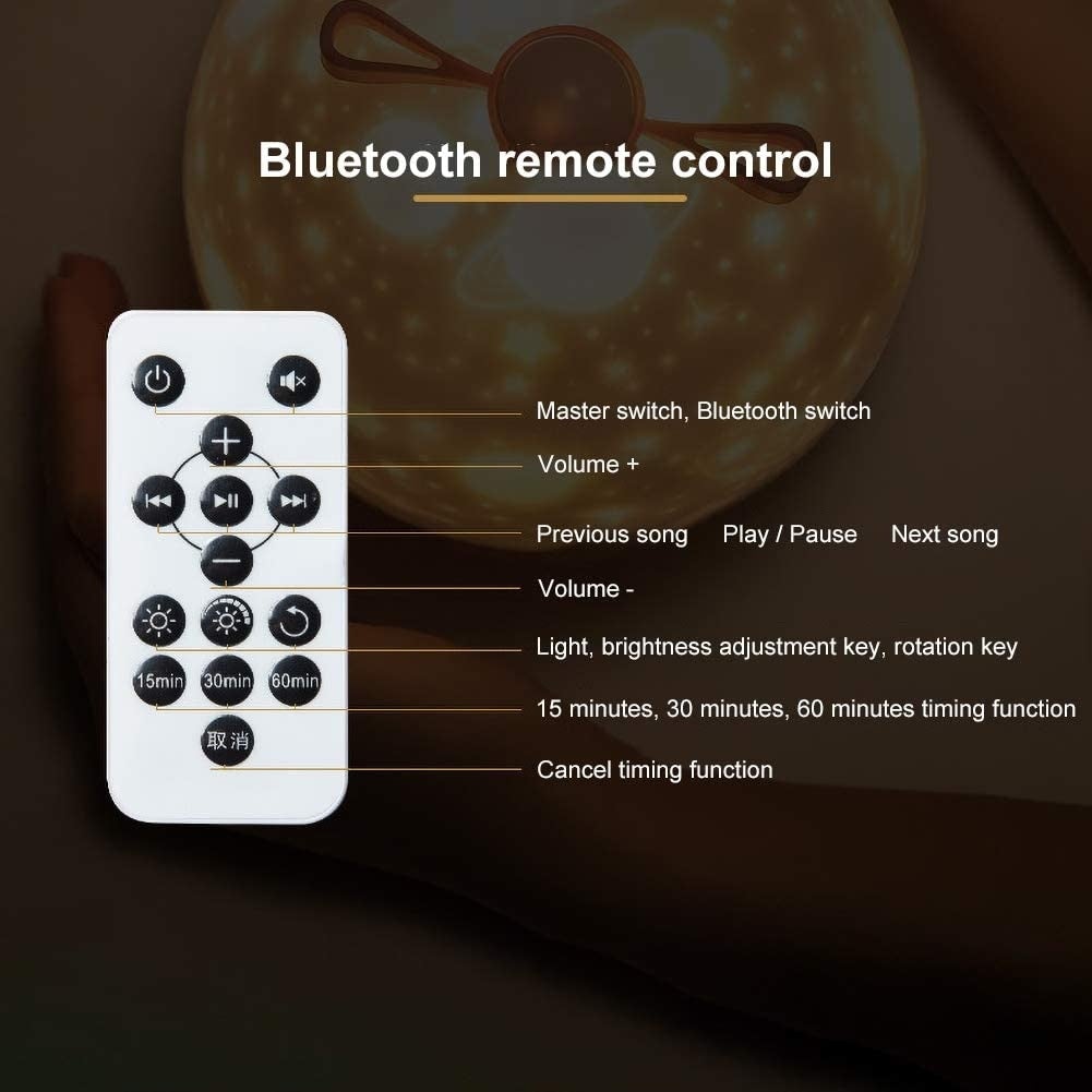 Starry Sky Projector Lamp & Speaker - bedroom lamp, bluetooth, decorations, galaxy, home decor