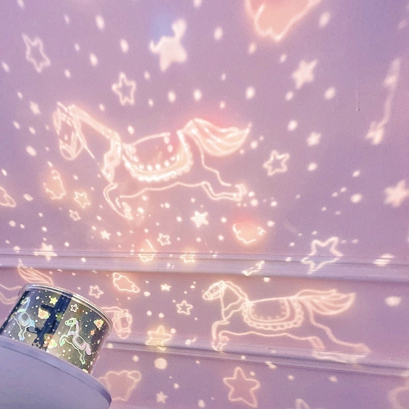 Starry Sky Projector Lamp & Speaker - bedroom lamp, bluetooth, decorations, galaxy, home decor