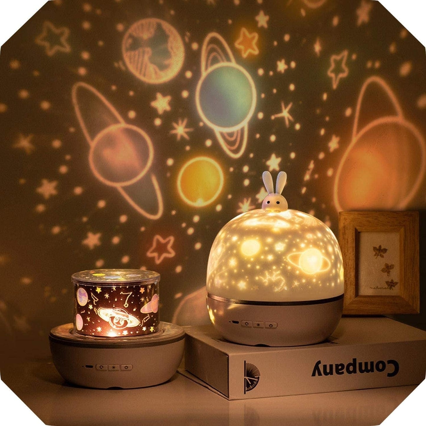 Starry Sky Projector Lamp & Speaker - bedroom lamp, bluetooth, decorations, galaxy, home decor