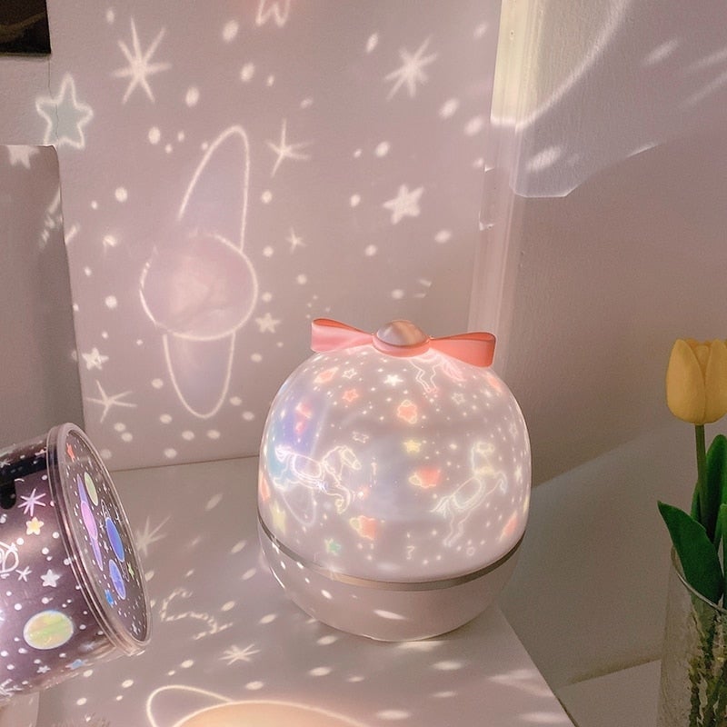 Starry Sky Projector Lamp & Speaker - bedroom lamp, bluetooth, decorations, galaxy, home decor