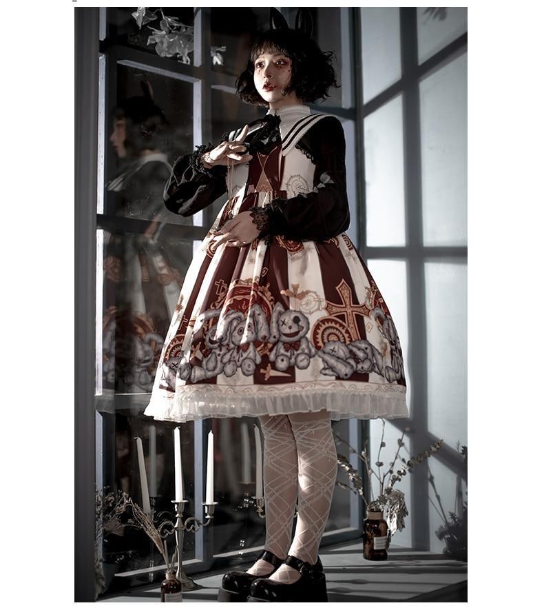 Steampunk Macabre Lolita Dress - brown dress, dresses, goth girl