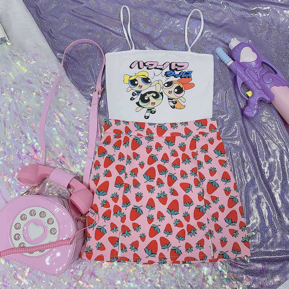 Strawbaby Skirt - pencil skirt, skirts, strawberries, strawberry