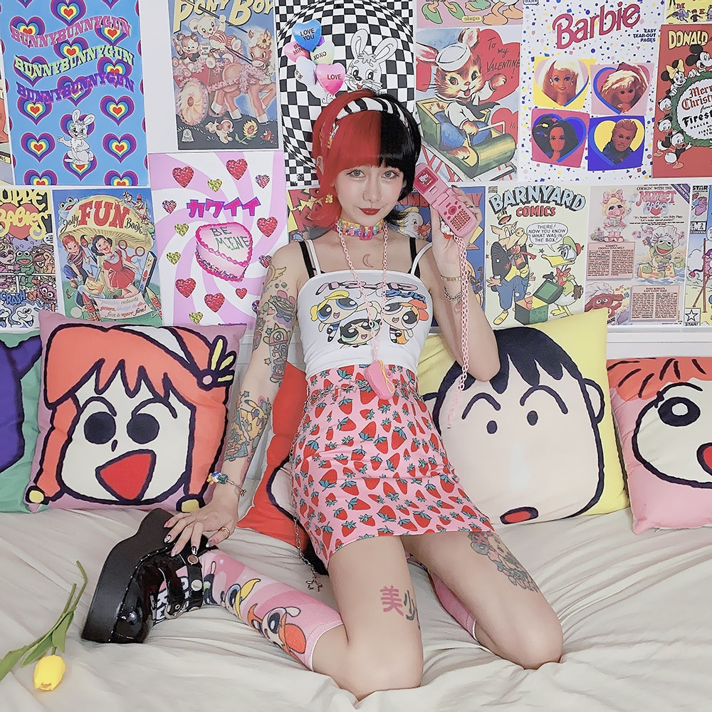 Strawbaby Skirt - pencil skirt, skirts, strawberries, strawberry