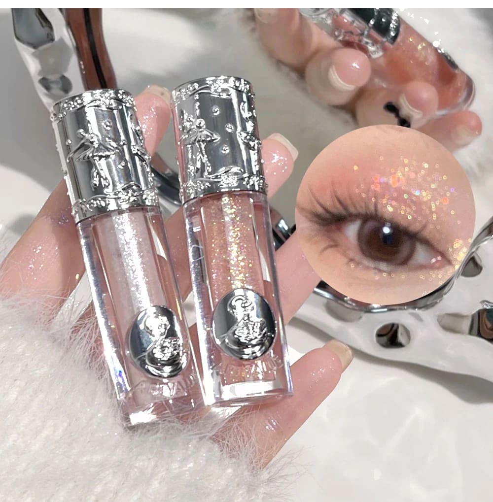 Kawaii subtle shimmer liquid glitter eyeshadow highlight