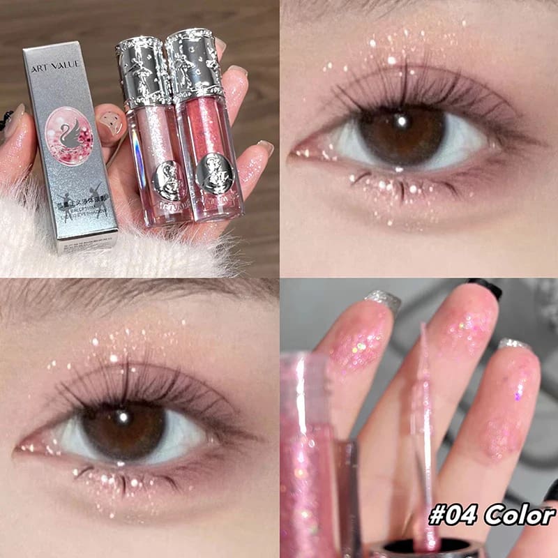 Kawaii subtle shimmer liquid glitter eyeshadow highlight