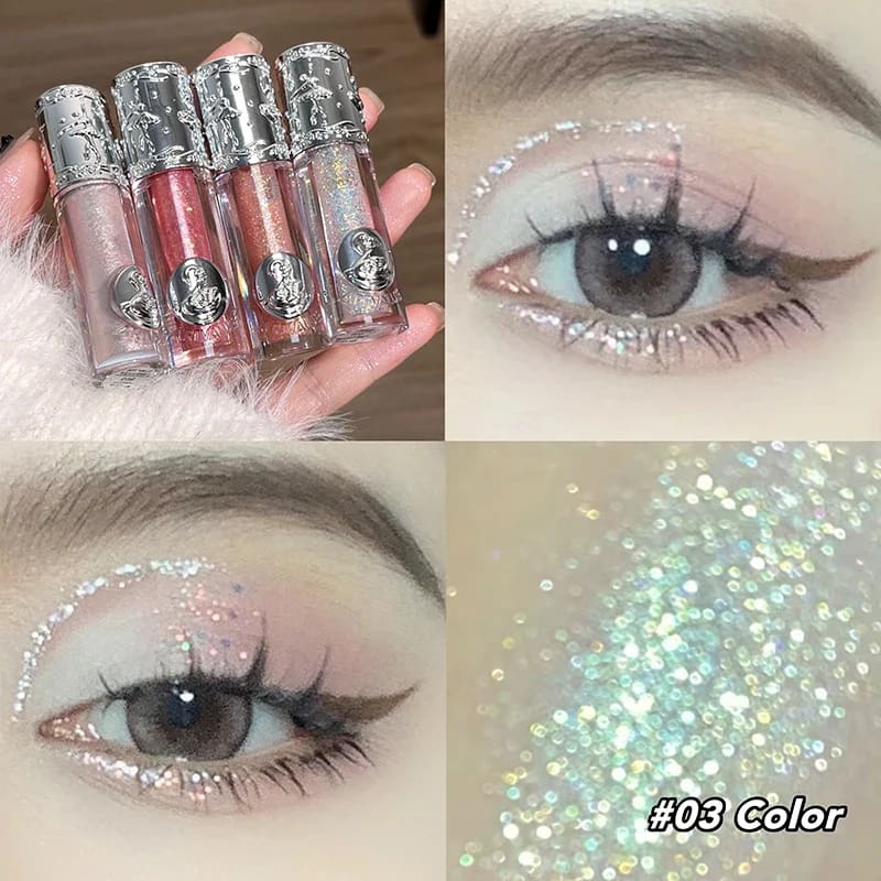 Kawaii subtle shimmer liquid glitter eyeshadow highlight
