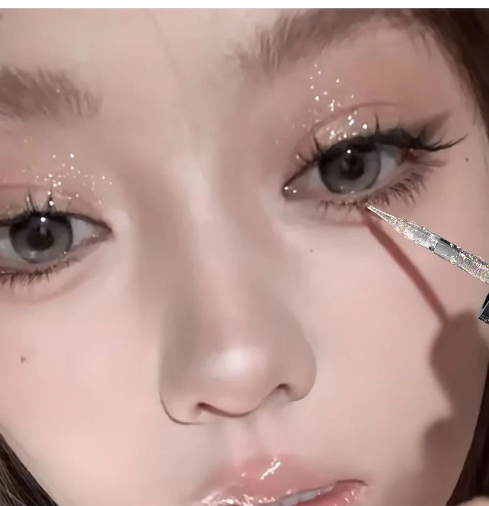 Kawaii subtle shimmer liquid glitter eyeshadow highlight