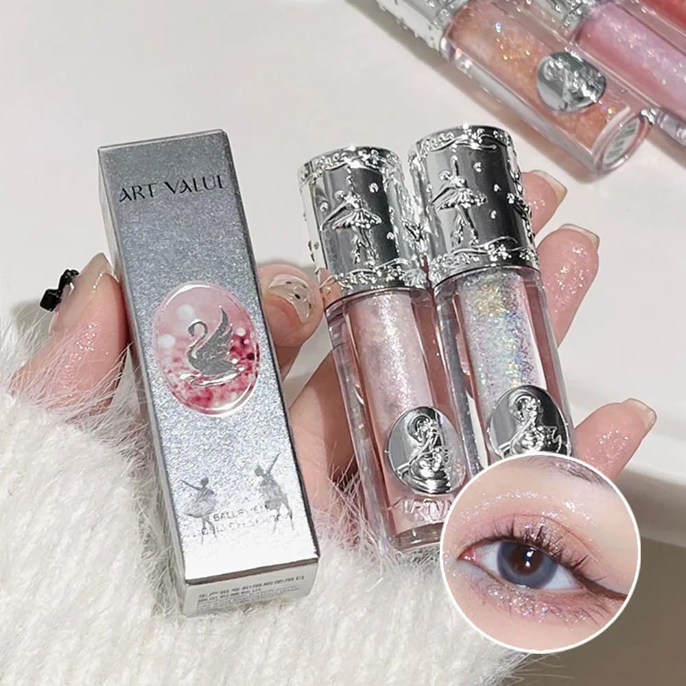 Kawaii subtle shimmer liquid glitter eyeshadow highlight