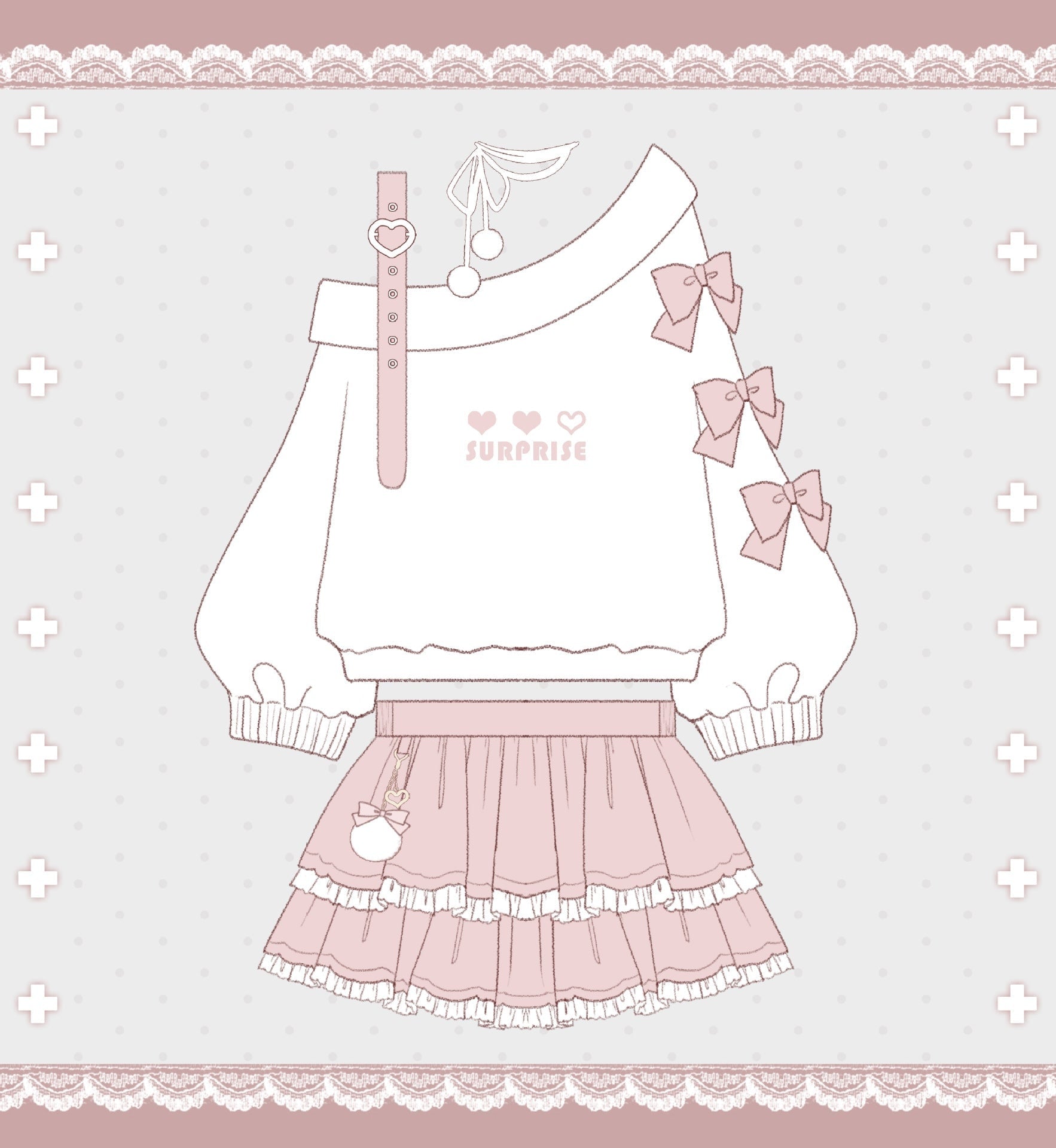 Surprise Me Pastel Goth Set - clothing