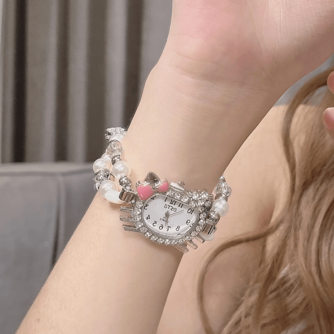 Montre Chaton Strass Douce