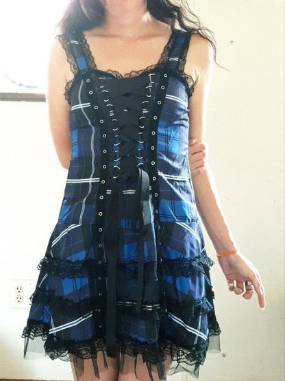 Tartan Pinup Dress - dress, dresses, goth, gothic, occult