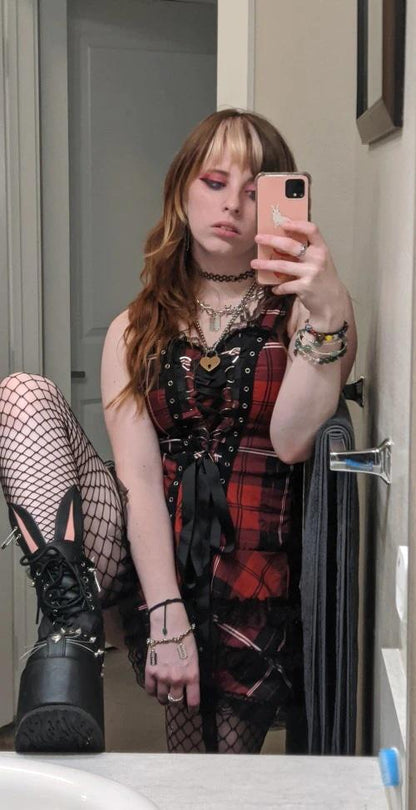 Tartan Pinup Dress - dress, dresses, goth, gothic, occult