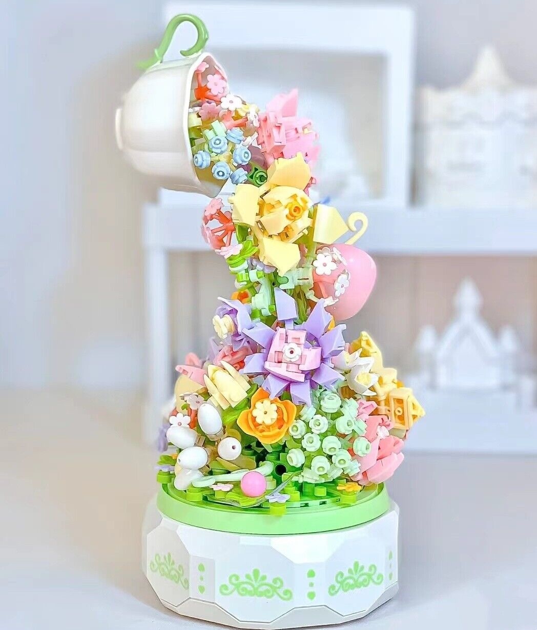 Teacup Cascade Building Block Set - alice in wodnerland, building blocks, lego, legos, tea party Kawaii Babe