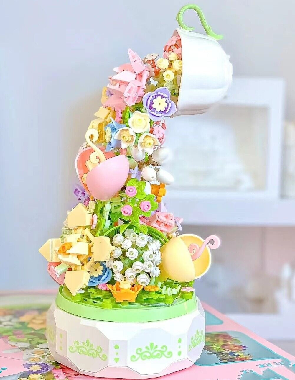 Teacup Cascade Building Block Set - alice in wodnerland, building blocks, lego, legos, tea party Kawaii Babe