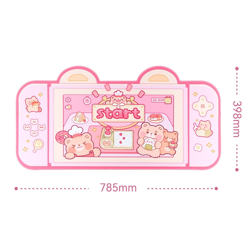 Teddy bear bakery gaming mousepad - bakery - baking - egirl - egirls - gamer