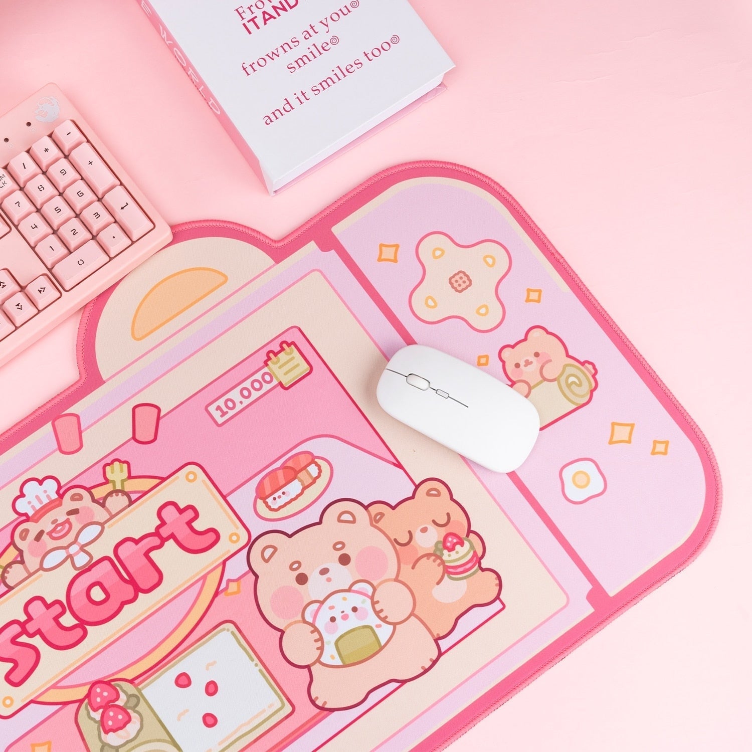 Teddy bear bakery gaming mousepad - bakery - baking - egirl - egirls - gamer