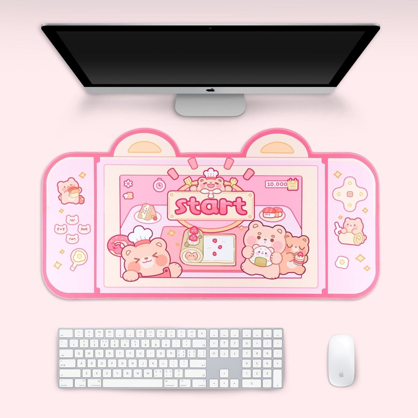 Teddy bear bakery gaming mousepad - bakery - baking - egirl - egirls - gamer