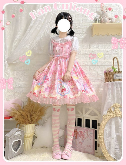 Teddy Bear Bakery Lolita Dress - baked, baked goods, bakery, cupcakes, dress