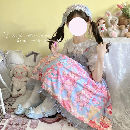 Teddy Bear Bakery Lolita Dress - baked, baked goods, bakery, cupcakes, dress
