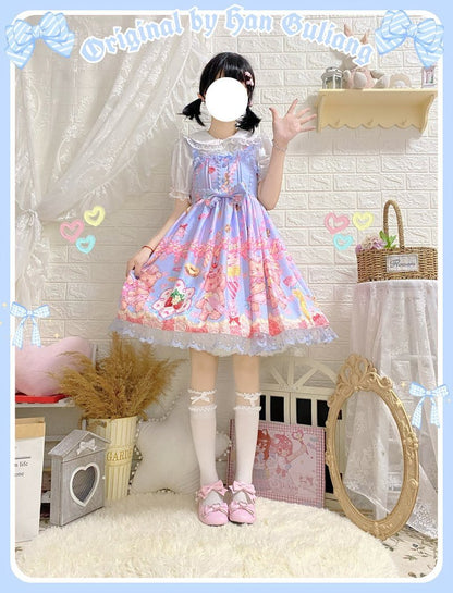 Teddy Bear Bakery Lolita Dress - baked, baked goods, bakery, cupcakes, dress