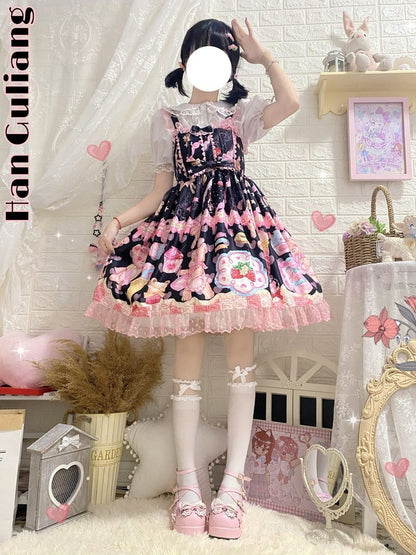 Teddy Bear Bakery Lolita Dress - baked, baked goods, bakery, cupcakes, dress